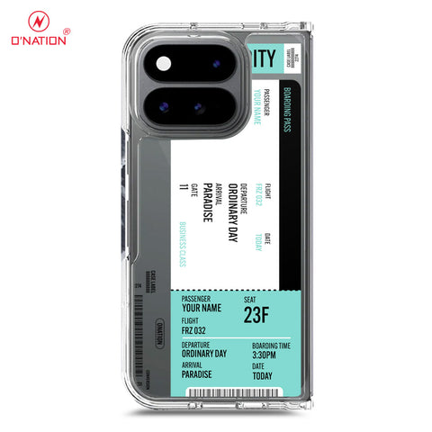 Google Pixel 11 Pro Fold Cover - Personalised Boarding Pass Ticket Series - 5 Designs - Clear Phone Case - Soft Silicon Borders