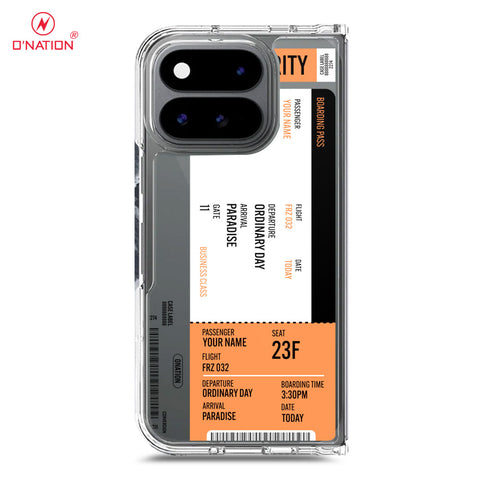 Google Pixel 11 Pro Fold Cover - Personalised Boarding Pass Ticket Series - 5 Designs - Clear Phone Case - Soft Silicon Borders