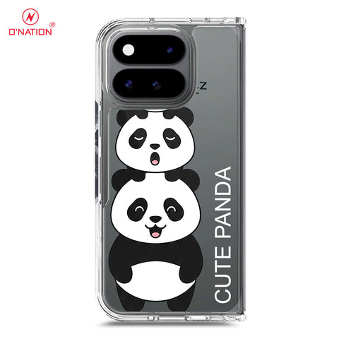 Google Pixel 11 Pro Fold Cover -Dreamy Panda Series - Clear Phone Case - Soft Silicon Borders