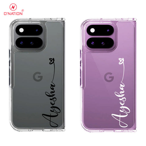 Google Pixel 11 Pro Fold Cover - Personalised Name Series - 8 Designs - Clear Phone Case - Soft Silicon Borders