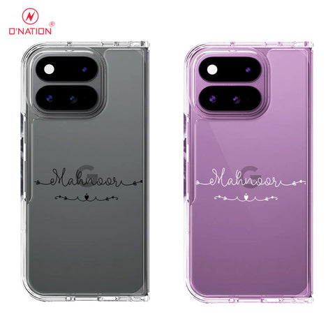 Google Pixel 11 Pro Fold Cover - Personalised Name Series - 8 Designs - Clear Phone Case - Soft Silicon Borders