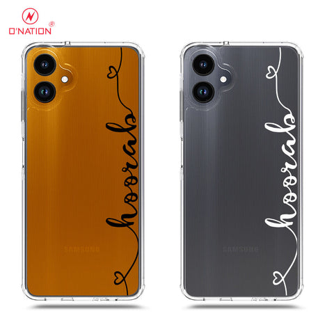 Samsung Galaxy A06 Cover - Personalised Name Series - 8 Designs - Clear Phone Case - Soft Silicon Borders