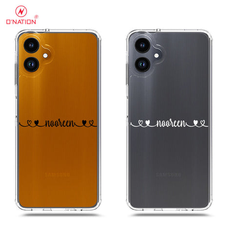 Samsung Galaxy A06 Cover - Personalised Name Series - 8 Designs - Clear Phone Case - Soft Silicon Borders