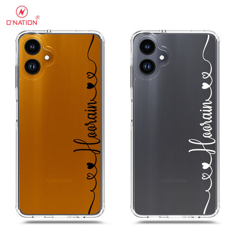 Samsung Galaxy A06 Cover - Personalised Name Series - 8 Designs - Clear Phone Case - Soft Silicon Borders