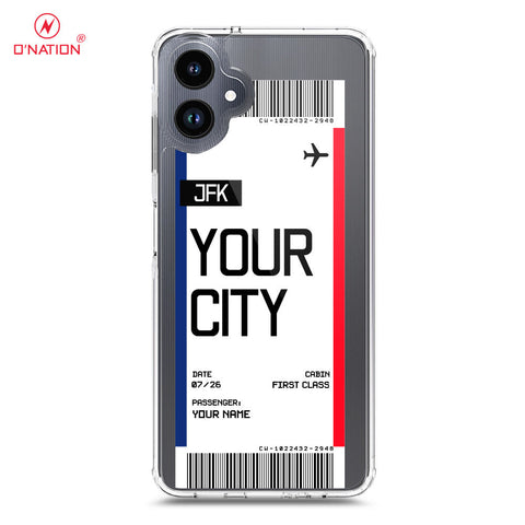 Samsung Galaxy A06 Cover - Personalised Boarding Pass Ticket Series - 5 Designs - Clear Phone Case - Soft Silicon Borders