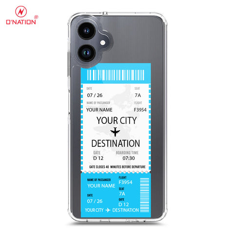 Samsung Galaxy A06 Cover - Personalised Boarding Pass Ticket Series - 5 Designs - Clear Phone Case - Soft Silicon Borders