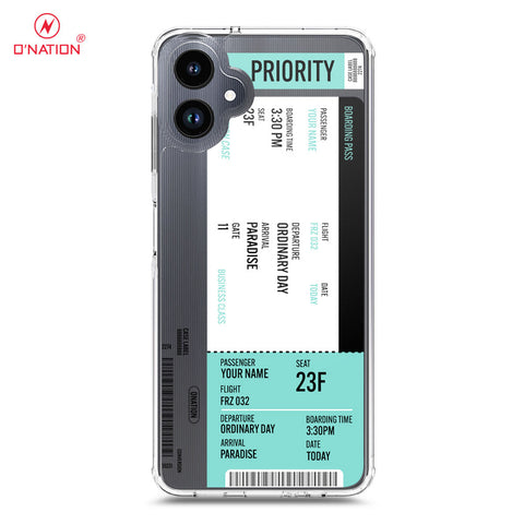 Samsung Galaxy A06 Cover - Personalised Boarding Pass Ticket Series - 5 Designs - Clear Phone Case - Soft Silicon Borders