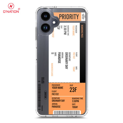 Samsung Galaxy A06 Cover - Personalised Boarding Pass Ticket Series - 5 Designs - Clear Phone Case - Soft Silicon Borders