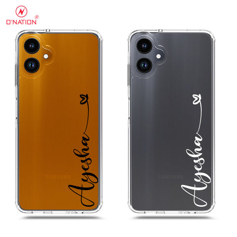 Samsung Galaxy A06 Cover - Personalised Name Series - 8 Designs - Clear Phone Case - Soft Silicon Borders