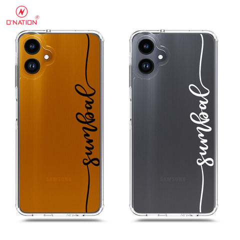 Samsung Galaxy A06 Cover - Personalised Name Series - 8 Designs - Clear Phone Case - Soft Silicon Borders