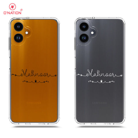 Samsung Galaxy A06 Cover - Personalised Name Series - 8 Designs - Clear Phone Case - Soft Silicon Borders