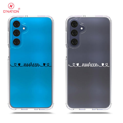 Samsung Galaxy A16 Cover - Personalised Name Series - 8 Designs - Clear Phone Case - Soft Silicon Borders