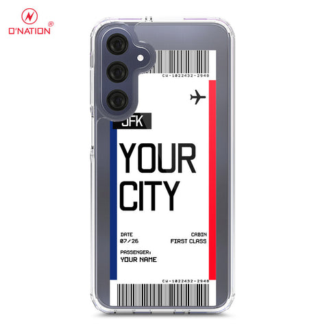 Samsung Galaxy A16 Cover - Personalised Boarding Pass Ticket Series - 5 Designs - Clear Phone Case - Soft Silicon Borders