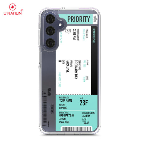 Samsung Galaxy A16 Cover - Personalised Boarding Pass Ticket Series - 5 Designs - Clear Phone Case - Soft Silicon Borders