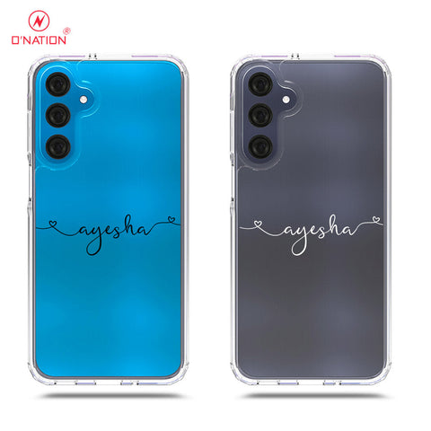 Samsung Galaxy A16 Cover - Personalised Name Series - 8 Designs - Clear Phone Case - Soft Silicon Borders