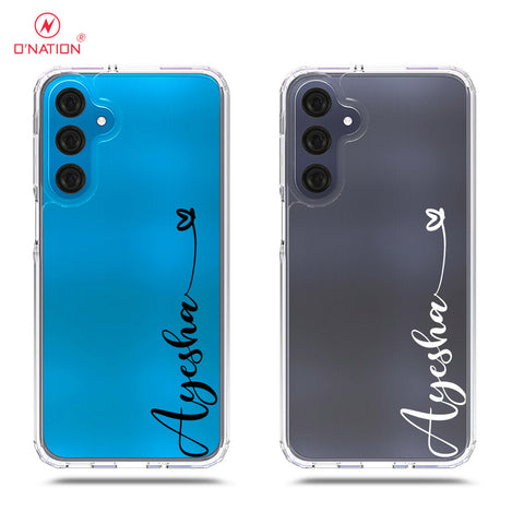 Samsung Galaxy A16 Cover - Personalised Name Series - 8 Designs - Clear Phone Case - Soft Silicon Borders