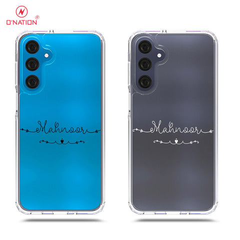 Samsung Galaxy A16 Cover - Personalised Name Series - 8 Designs - Clear Phone Case - Soft Silicon Borders