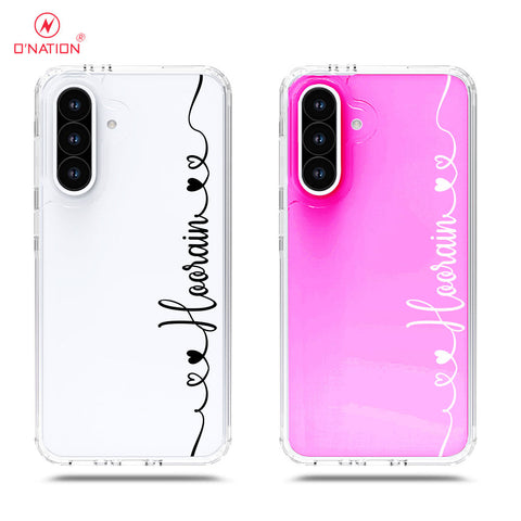 Samsung Galaxy A26 Cover - Personalised Name Series - 8 Designs - Clear Phone Case - Soft Silicon Borders