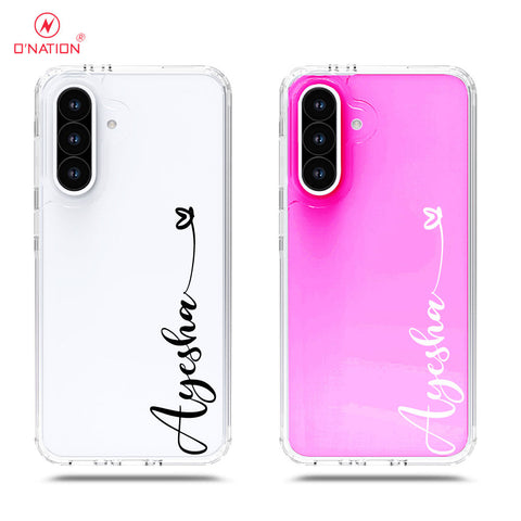 Samsung Galaxy A26 Cover - Personalised Name Series - 8 Designs - Clear Phone Case - Soft Silicon Borders