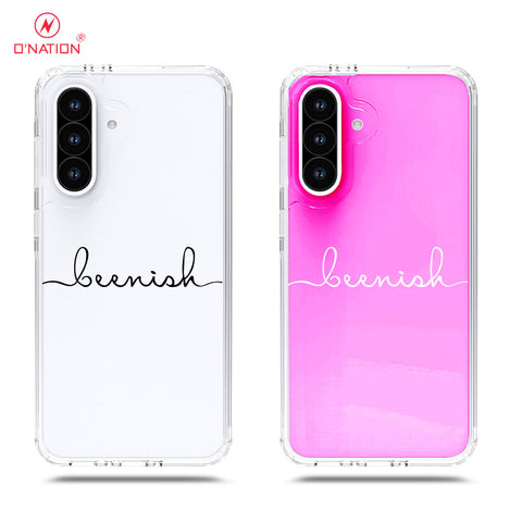 Samsung Galaxy A26 Cover - Personalised Name Series - 8 Designs - Clear Phone Case - Soft Silicon Borders