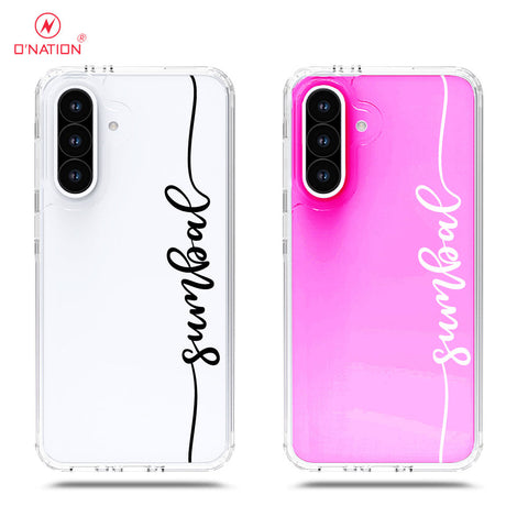Samsung Galaxy A26 Cover - Personalised Name Series - 8 Designs - Clear Phone Case - Soft Silicon Borders
