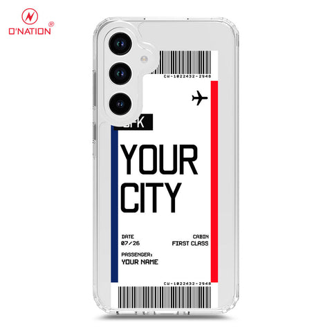Samsung Galaxy A33 5G Cover - Personalised Boarding Pass Ticket Series - 5 Designs - Clear Phone Case - Soft Silicon Borders