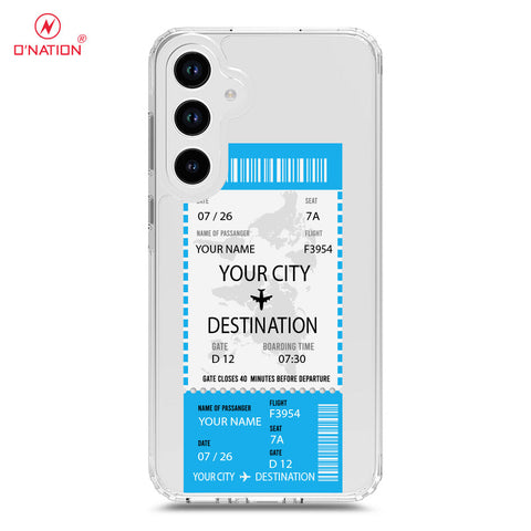 Samsung Galaxy A33 5G Cover - Personalised Boarding Pass Ticket Series - 5 Designs - Clear Phone Case - Soft Silicon Borders