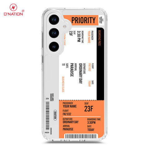 Samsung Galaxy A33 5G Cover - Personalised Boarding Pass Ticket Series - 5 Designs - Clear Phone Case - Soft Silicon Borders