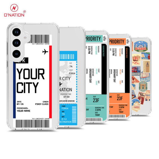 Samsung Galaxy A33 5G Cover - Personalised Boarding Pass Ticket Series - 5 Designs - Clear Phone Case - Soft Silicon Borders