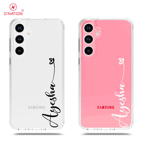 Samsung Galaxy A33 5G Cover - Personalised Name Series - 8 Designs - Clear Phone Case - Soft Silicon Borders