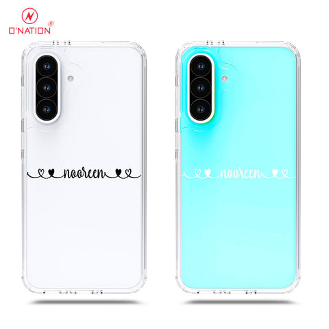 Samsung Galaxy A36 Cover - Personalised Name Series - 8 Designs - Clear Phone Case - Soft Silicon Borders