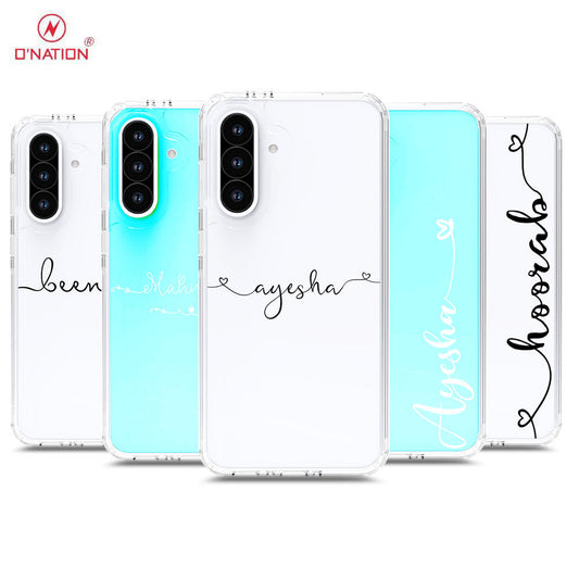 Samsung Galaxy A36 Cover - Personalised Name Series - 8 Designs - Clear Phone Case - Soft Silicon Borders
