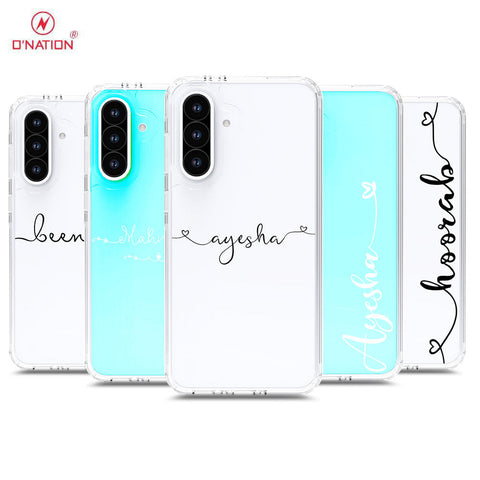 Samsung Galaxy A36 Cover - Personalised Name Series - 8 Designs - Clear Phone Case - Soft Silicon Borders