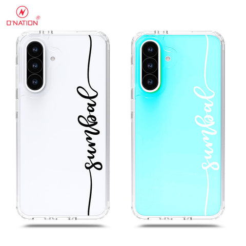 Samsung Galaxy A36 Cover - Personalised Name Series - 8 Designs - Clear Phone Case - Soft Silicon Borders