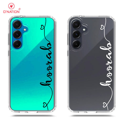 Samsung Galaxy A55 Cover - Personalised Name Series - 8 Designs - Clear Phone Case - Soft Silicon Borders