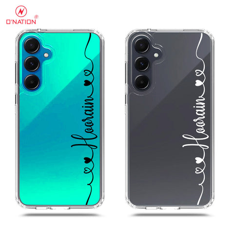 Samsung Galaxy A55 Cover - Personalised Name Series - 8 Designs - Clear Phone Case - Soft Silicon Borders
