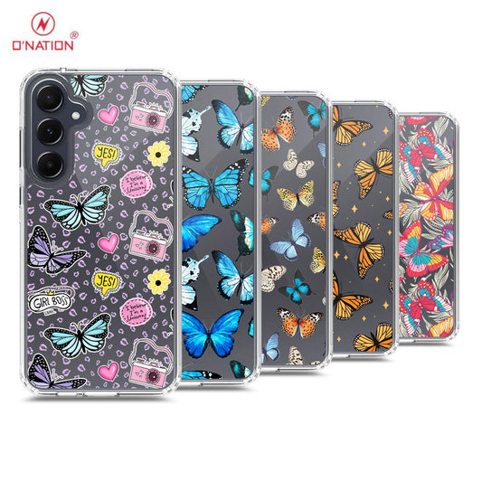 Samsung Galaxy A55 Cover - O'Nation Butterfly Dreams Series - 9 Designs - Clear Phone Case - Soft Silicon Borders
