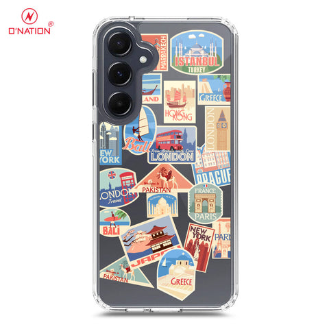 Samsung Galaxy A55 Cover - Personalised Boarding Pass Ticket Series - 5 Designs - Clear Phone Case - Soft Silicon Borders