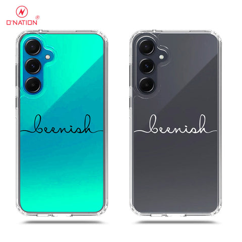 Samsung Galaxy A55 Cover - Personalised Name Series - 8 Designs - Clear Phone Case - Soft Silicon Borders