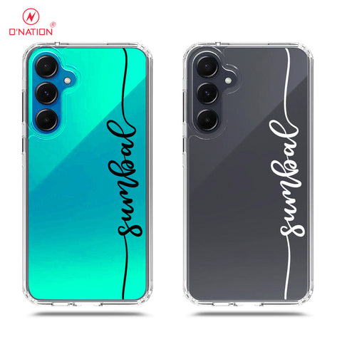 Samsung Galaxy A55 Cover - Personalised Name Series - 8 Designs - Clear Phone Case - Soft Silicon Borders