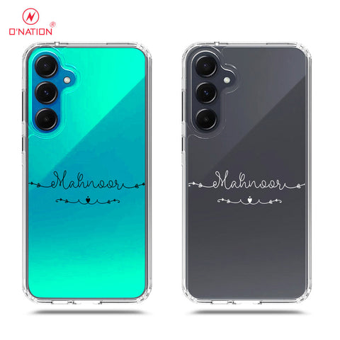 Samsung Galaxy A55 Cover - Personalised Name Series - 8 Designs - Clear Phone Case - Soft Silicon Borders