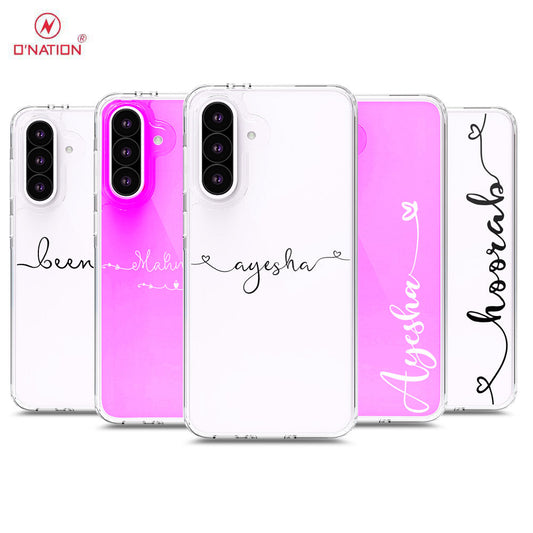 Samsung Galaxy A56 Cover - Personalised Name Series - 8 Designs - Clear Phone Case - Soft Silicon Borders