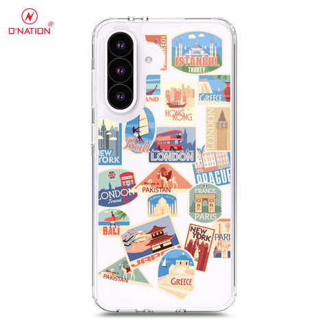 Samsung Galaxy A56 Cover - Personalised Boarding Pass Ticket Series - 5 Designs - Clear Phone Case - Soft Silicon Borders