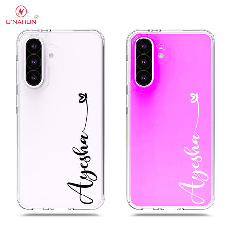 Samsung Galaxy A56 Cover - Personalised Name Series - 8 Designs - Clear Phone Case - Soft Silicon Borders