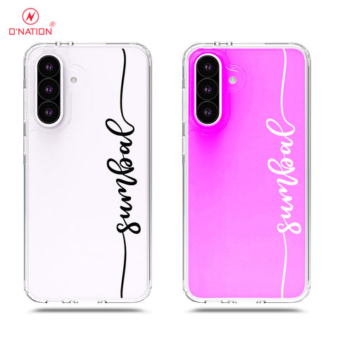 Samsung Galaxy A56 Cover - Personalised Name Series - 8 Designs - Clear Phone Case - Soft Silicon Borders