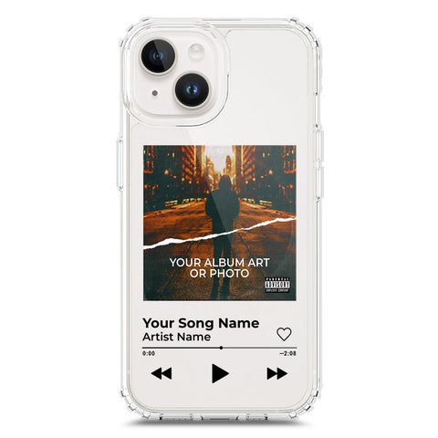 iPhone 15 Plus Cover - Personalised Album Art Series - Clear Phone Case - Soft Silicon Borders