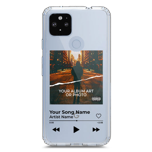 Google Pixel 4a 5G Cover - Personalised Album Art Series - Clear Phone Case - Soft Silicon Borders