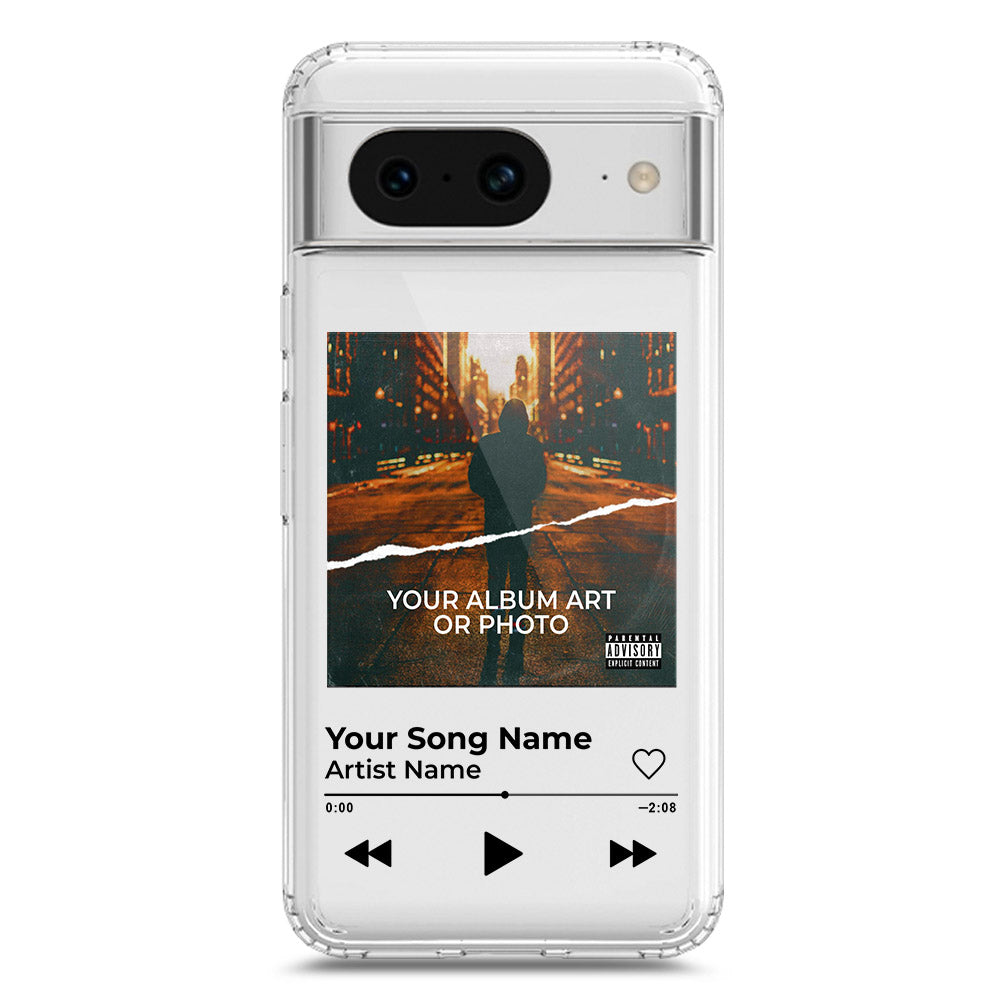 Google Pixel 8 Cover - Personalised Album Art Series - Clear Phone Case - Soft Silicon Borders