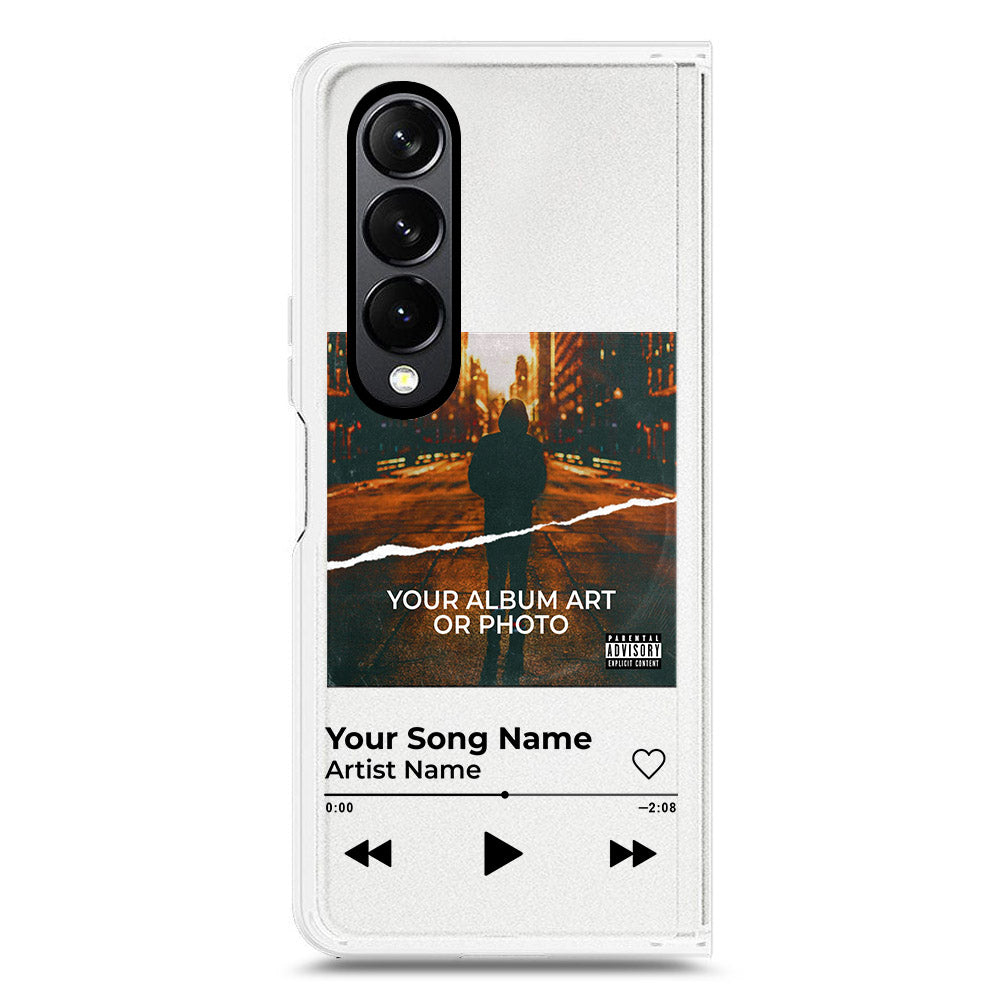 Samsung Galaxy Z Fold 4 5G Cover - Personalised Album Art Series - Clear Phone Case - Soft Silicon Borders