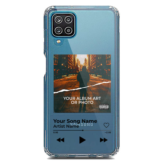 Samsung Galaxy A12 Cover - Personalised Album Art Series - Clear Phone Case - Soft Silicon Borders